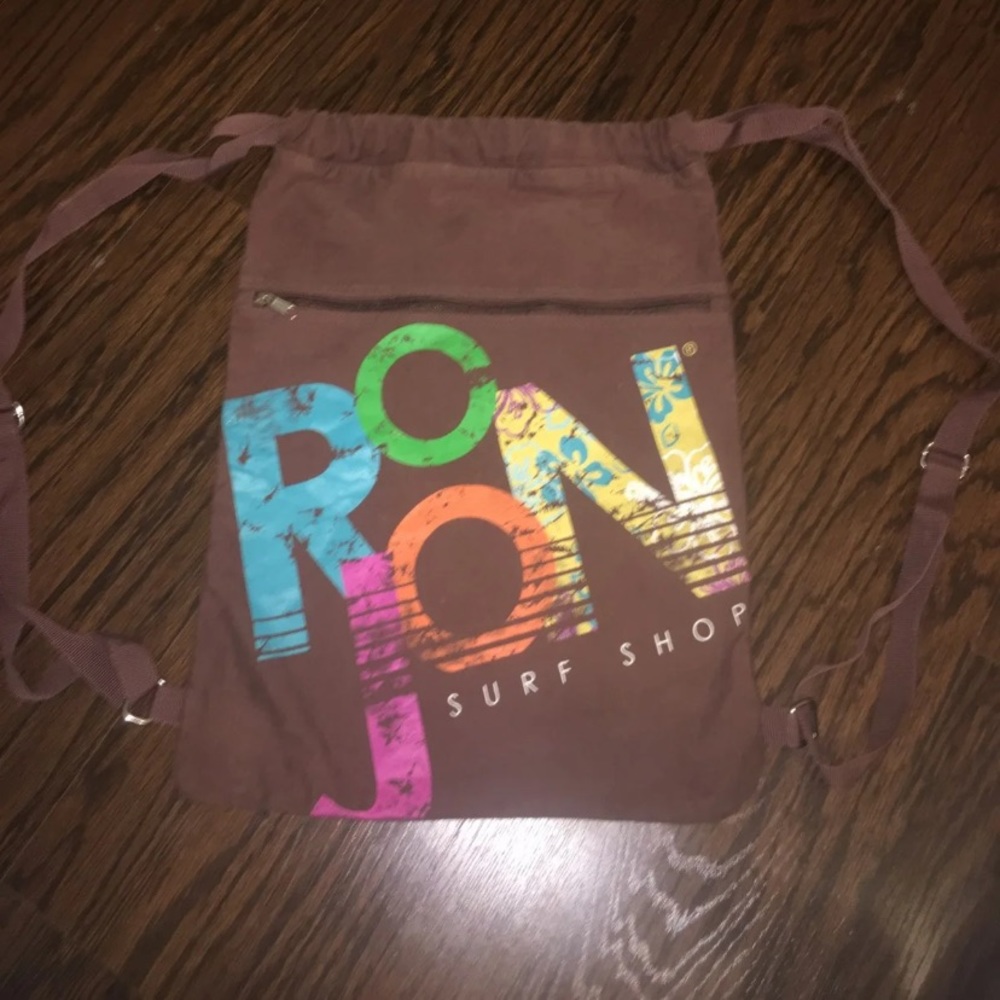 Y2K Ron Jon drawstring beach backpack